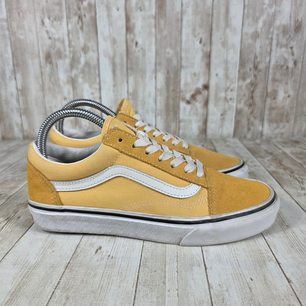 Vans Old Skool Suede Canvas Golden Yellow Skate Shoes Women's Size 7.5 / Men's 6